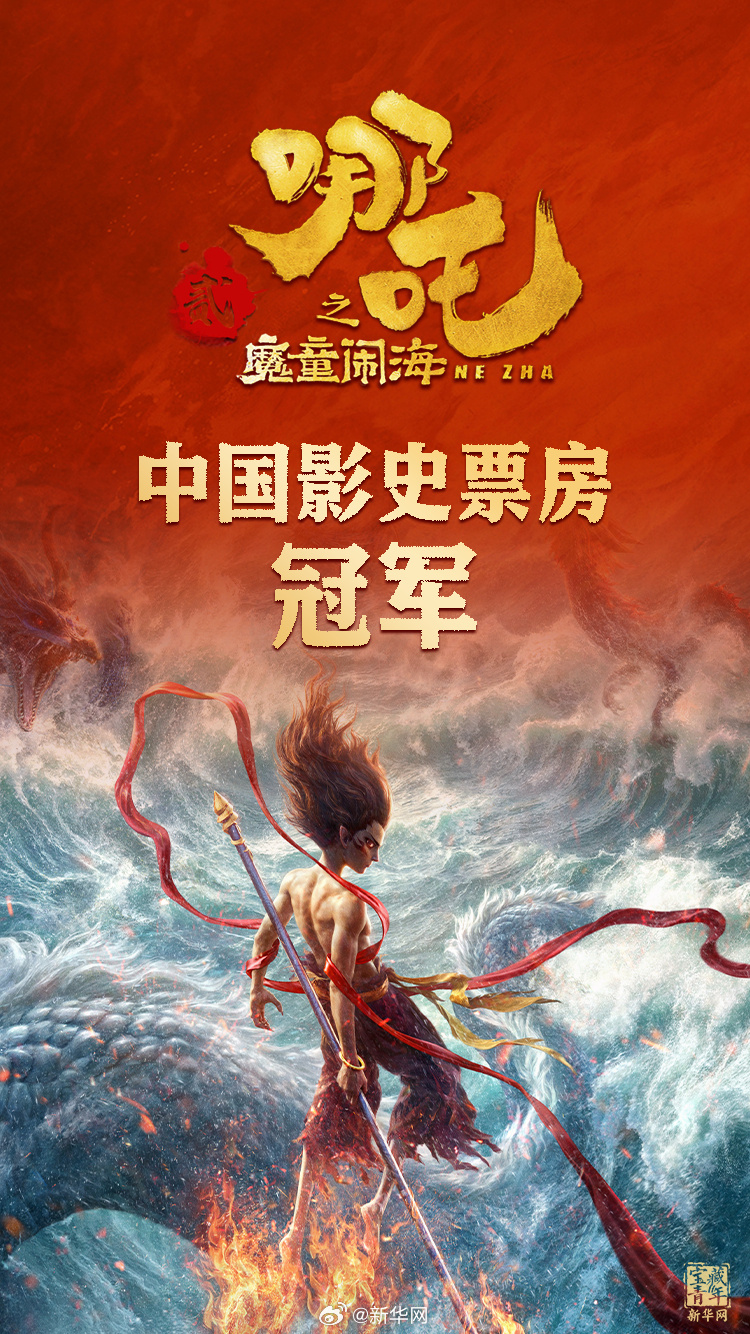  冠軍！《哪吒2》打破中國影史最高票房紀(jì)錄