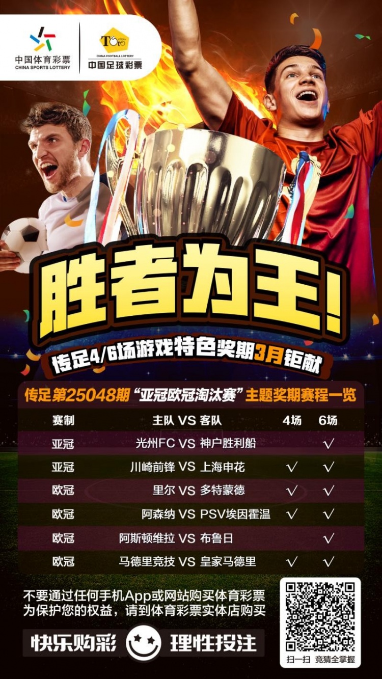  勝者為王！傳足特色獎(jiǎng)期第25048期聚焦亞冠歐冠淘汰賽